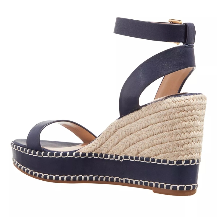 Navy blue store espadrille wedge shoes