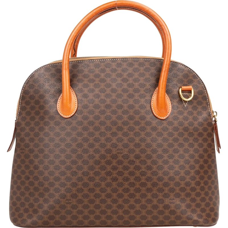 Celine Tote Celine Maccadam Monogram Handbag braun