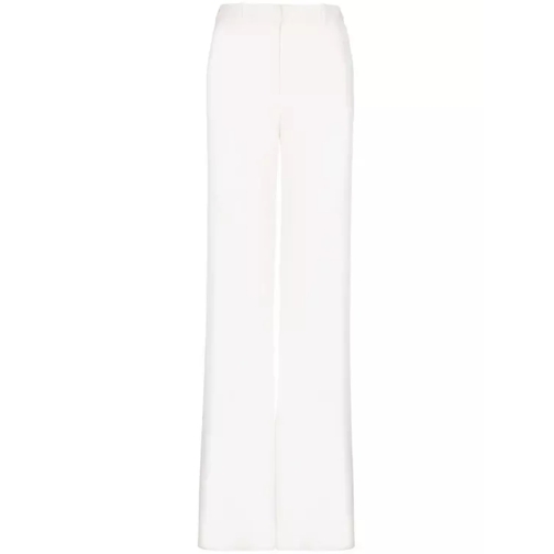 Balmain White Crepe Pants White 
