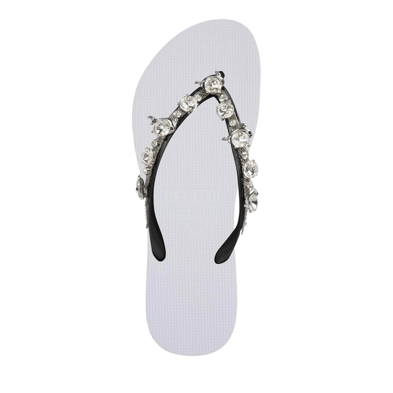 UZURII Flip Flops Zehentrenner Chrystal Dolphin weiss(Image 3)