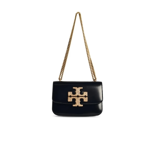 Tory Burch Schultertasche Eleanor' Black Leather Crossbody Bag Black