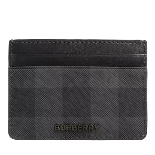 Burberry Check Leather Card Holder Grey Kaartenhouder