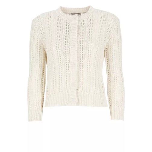 Peserico Ivory Cotton Cardigan Neutrals 