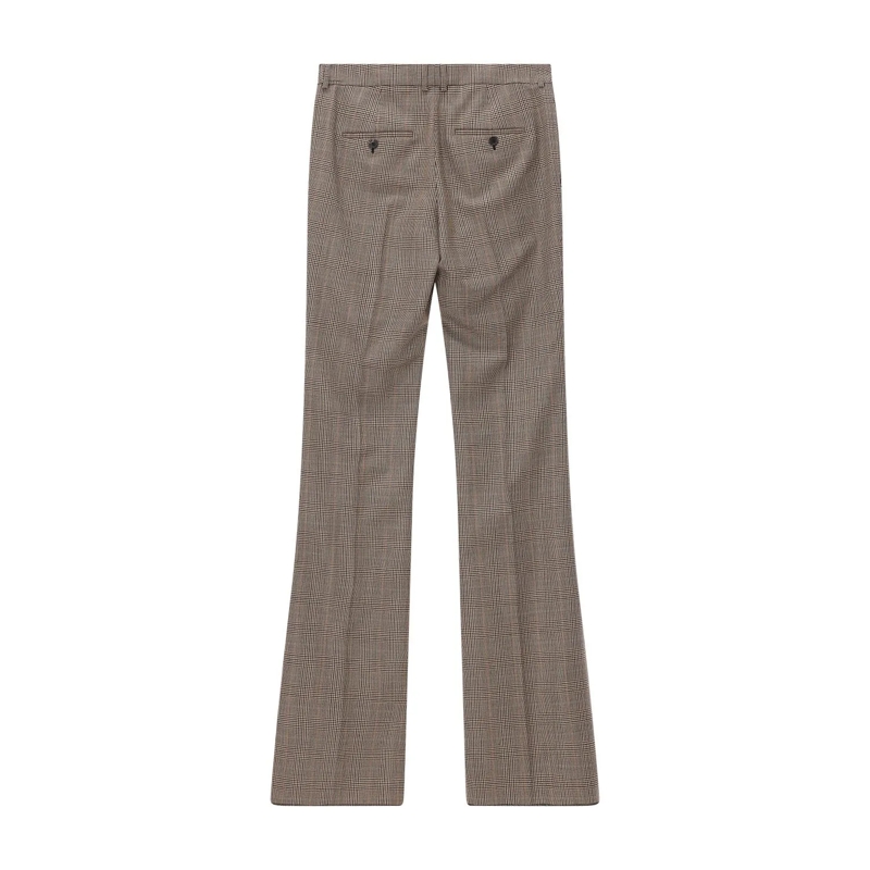 Saint Laurent Pantalon Ausgestellte Hose aus Wolle braun(Image 2)
