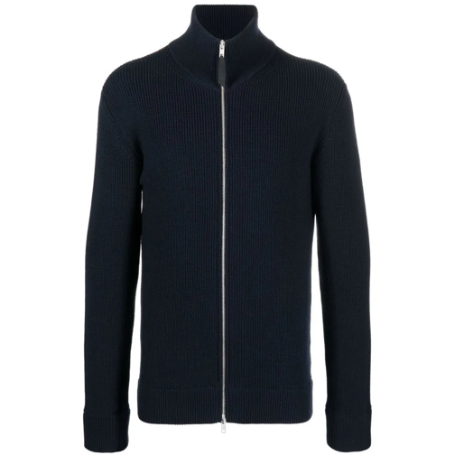 Maison Margiela Cardigan Ribbed Zip-Up Cardigan Blue