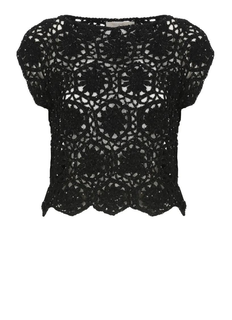 Thumbnail - Antonelli - Black Iago Knit Top - Größe S - schwarz
