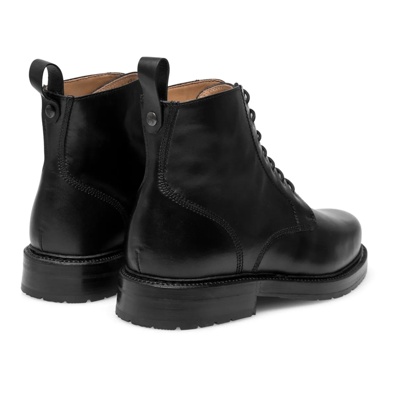 Heinrich Dinkelacker Schnürstiefel Boots Buda Plain BC- Klassischer Schnürboot für  schwarz(Image 3)