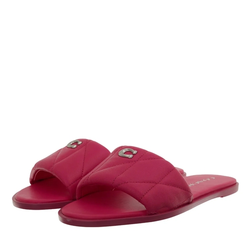 Coach Slipper Holly Quilted Leather Sandal dragon fruit