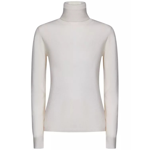 Max Mara White Roll-Neck Sweater White Pull