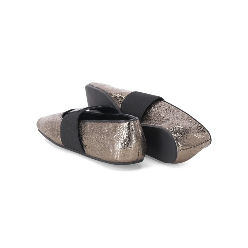 Givenchy Schnürschuhe Ballerinas aus Lammleder gold(Image 3)