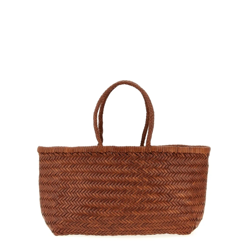 DRAGON DIFFUSION Sac à bandoulière Bamboo Triple Jump' Large Shoulder Bag Brown