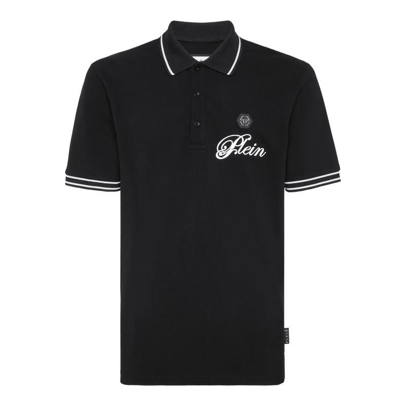 Philipp Plein Top Poloshirt Ss Signature schwarz