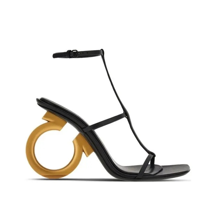 Salvatore Ferragamo Black Elina Sandals Black Sandale