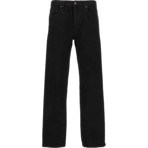 Saint Laurent Jeans mit geradem Bein Saint Laurent Long Baggy Denim Jeans schwarz