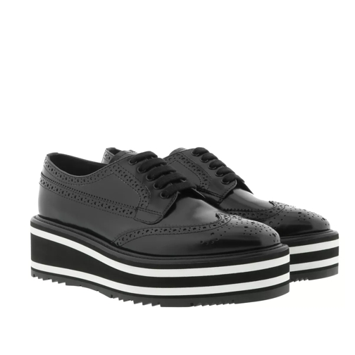 Prada Platform Sneakers Leather Black Low-Top Sneaker