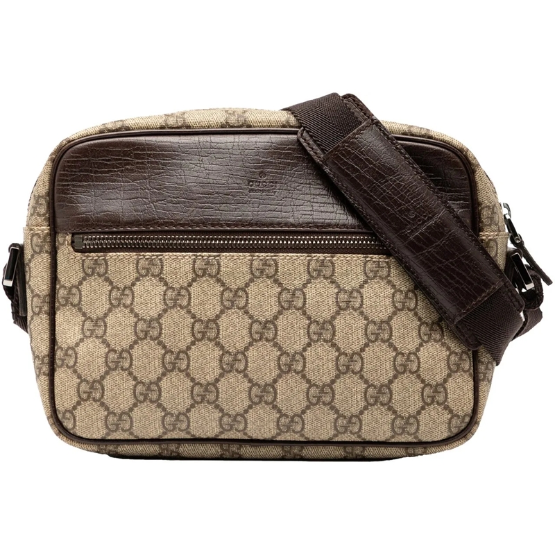 Gucci Schultertasche GG Supreme Crossbody braun
