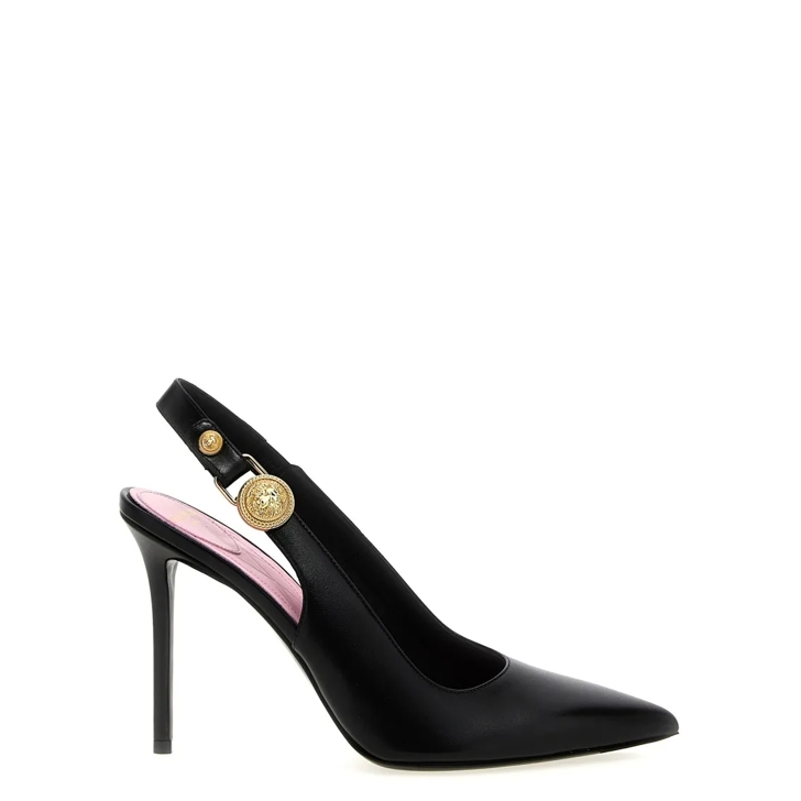 【関税込み】balmain EVA' SLINGBACK Eva kitten slingbacks in calfskin black - Women | BALMAIN