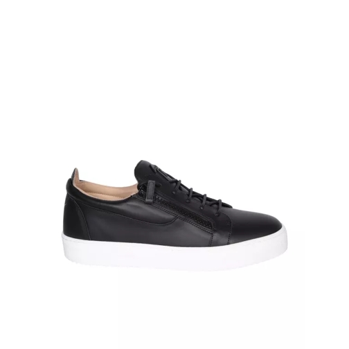 Giuseppe Zanotti Leather Sneakers Black låg sneaker