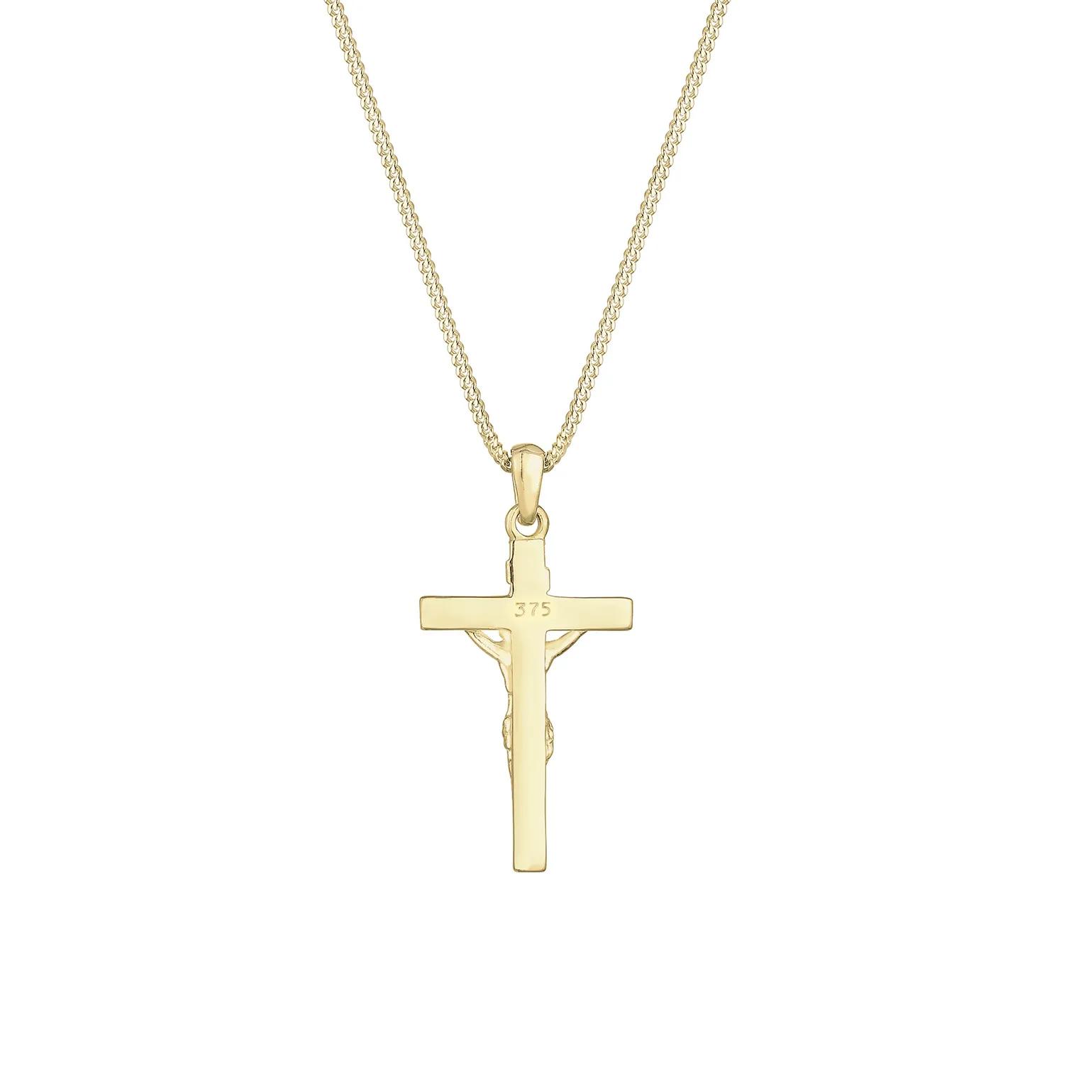 Thumbnail - Elli Halsketten - Halskette Kreuz Klassisch Glaube Jesus Kommunion 3 - Gr. unisize - in Gold - für Damen