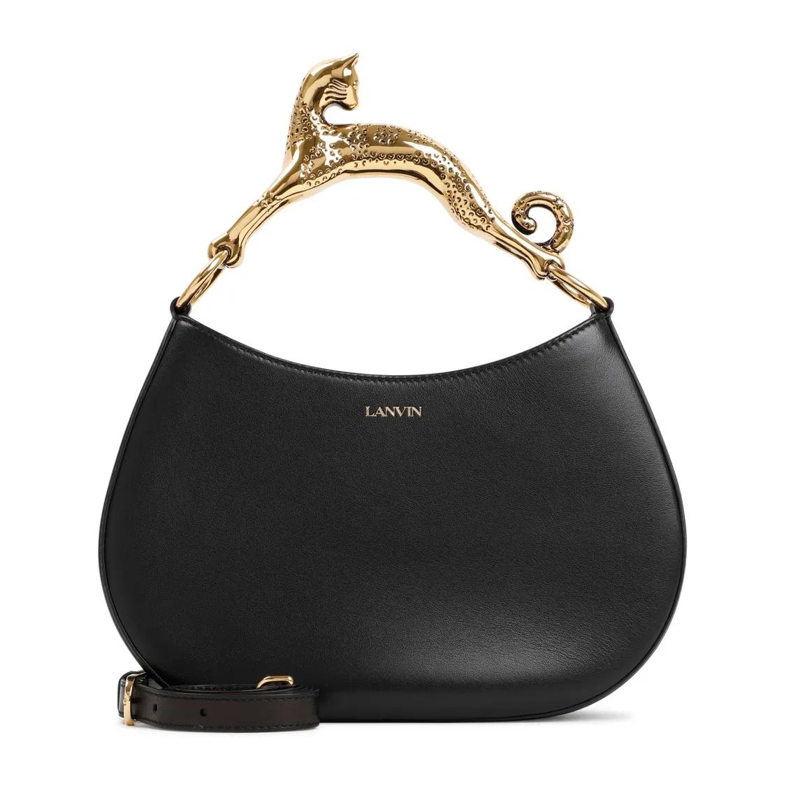 Lanvin Crossbody Bags - Embellished-Handle Hobo Bag - Gr. unisize - in Schwarz - für Damen