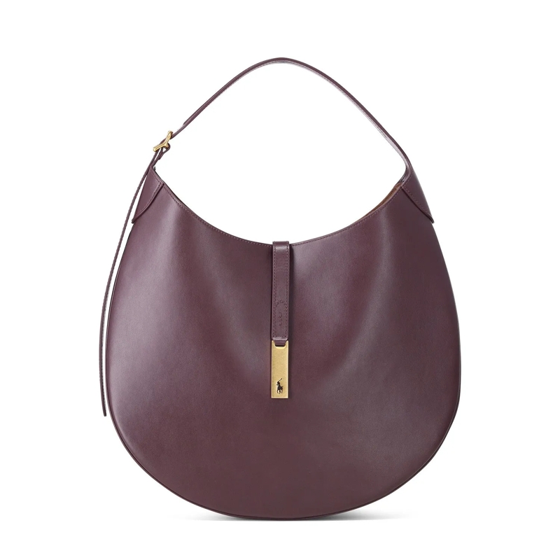 Polo Ralph Lauren Crossbody Bag Beuteltasche aus Rindsleder lila