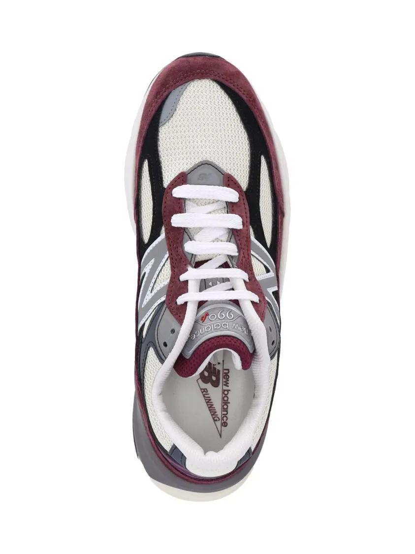 Thumbnail - New Balance Low-Top Sneaker - Bordeaux Suede And Mesh Sneakers With Iconic Logo - Gr. 7_5 - in Rot - für Damen