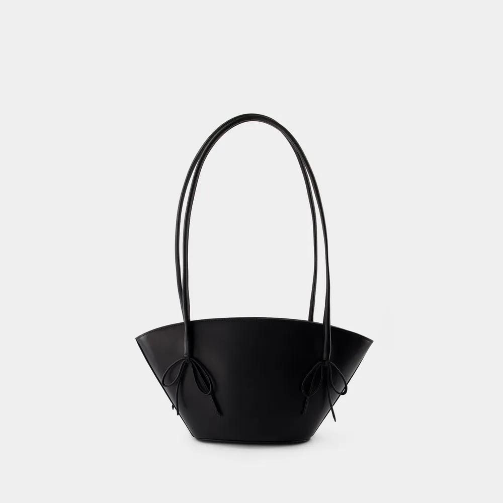 Chylak Totes & shoppers Small Shopper Bag With Bows Leather Black in zwart