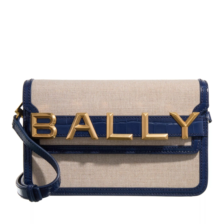 Bally Logo Crossbody Natural Marine Oro Crossbody Bag