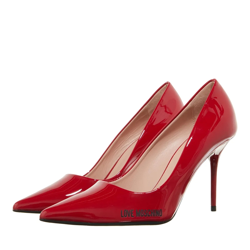 Love Moschino Pumps Rubber Logo Scarpa Donna Lacca