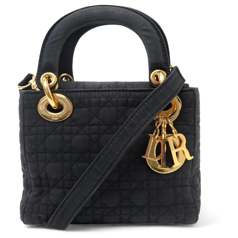 Christian Dior Minitasche VINTAGE HANDTASCHE CHRISTIAN DIOR LADY MINI AUS SC schwarz