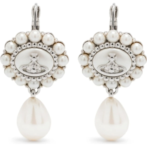 Vivienne Westwood  Amaya Drop Earrings Platinum/creamrose Pearl silber