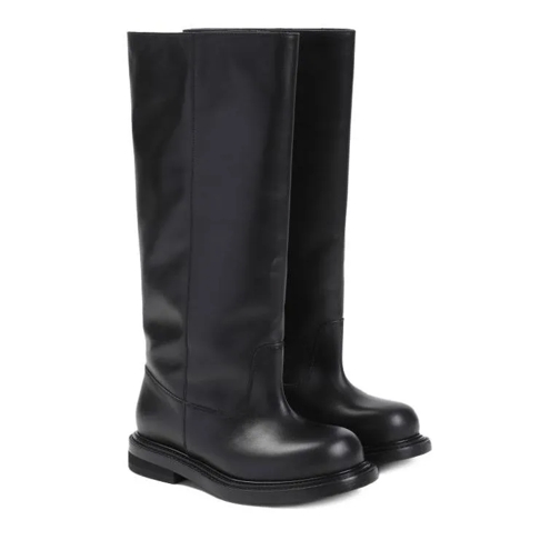 Moschino Black Leather Boots Black Stövlar