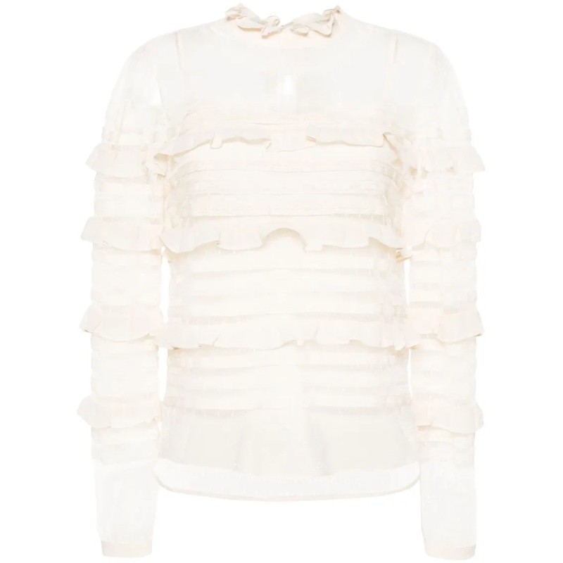 Twin-Set Chemisier Ruffle-Detail Blouse White