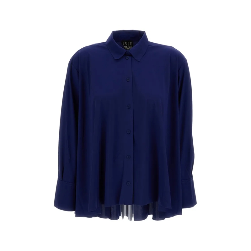 Irie' Chemisier Tailored Blue Shirt With Button-Down Front Blue