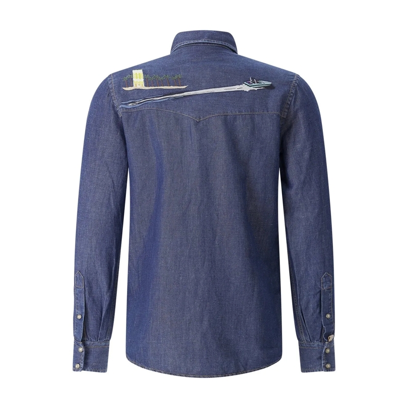 Jacob Cohen Hemd Hemd aus Denim Resort Collection blau(Image 2)