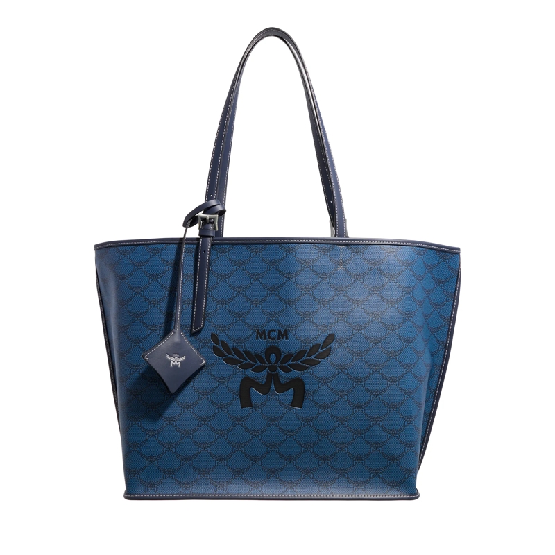 MCM Shopper Himmel Lts Shopper Med Vc Navy Blazer