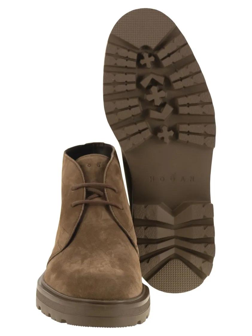 Thumbnail - Hogan Stiefel - H673 - Lace-Up Ankle Boot - Gr. 9 - in Braun - für Damen