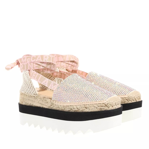 Stella McCartney Espadrille Gaia Embellished Ankle Strap Platform Espadrilles Powder