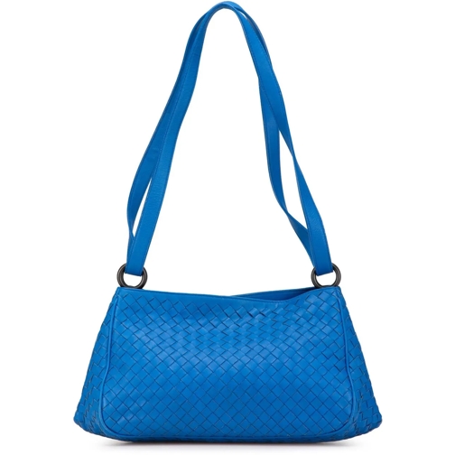 Bottega Veneta Schultertasche 2012-2024 Nappa Intrecciato Shoulder Bag blau