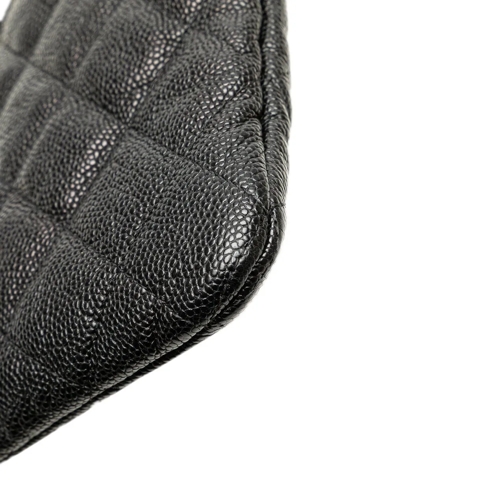 Chanel Pochette 2018 Medium Quilted Caviar Boy O Case Clutch schwarz (Image 2)