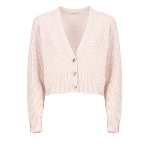 Peserico Pink Cashmere Cardigan Pink Vest