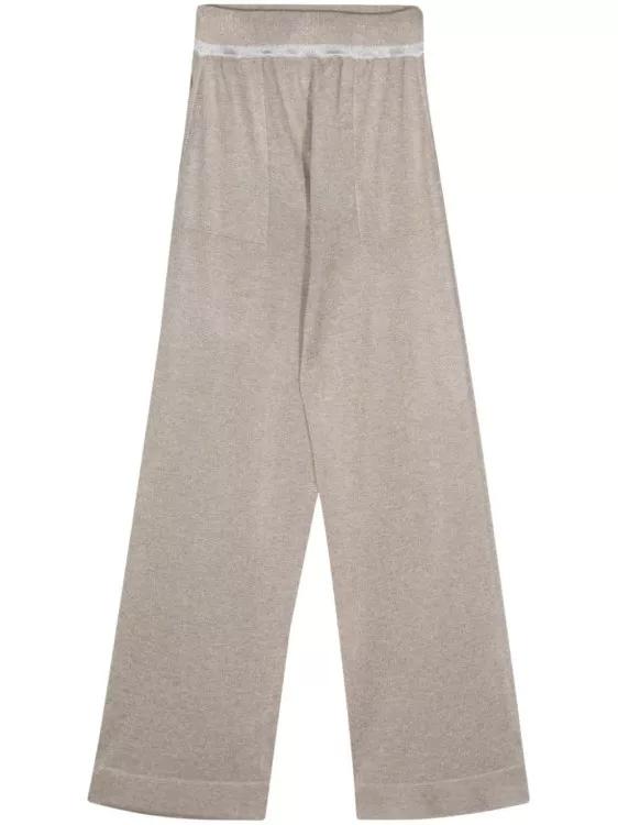 Thumbnail - Lorena Antoniazzi - Knitted Straight-Leg Trousers - Größe 44 - braun