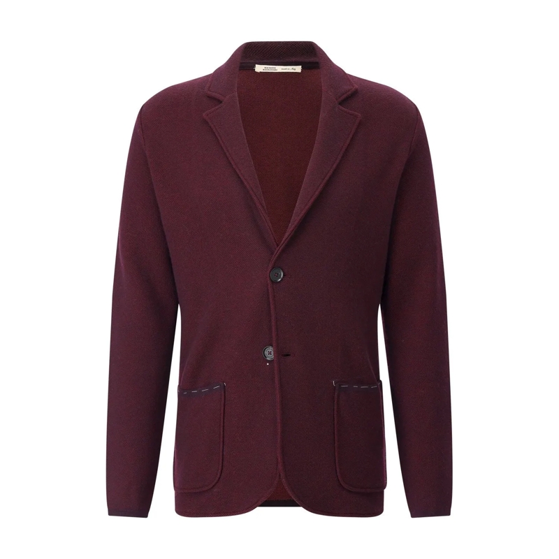 Maurizio Baldassari  Sakko aus Woll-Mix Dunkelrot