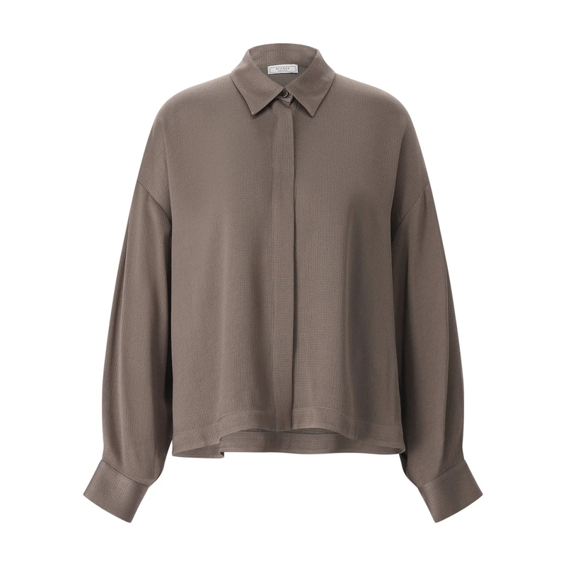 Peserico Chemisier Weite Hemdbluse grün