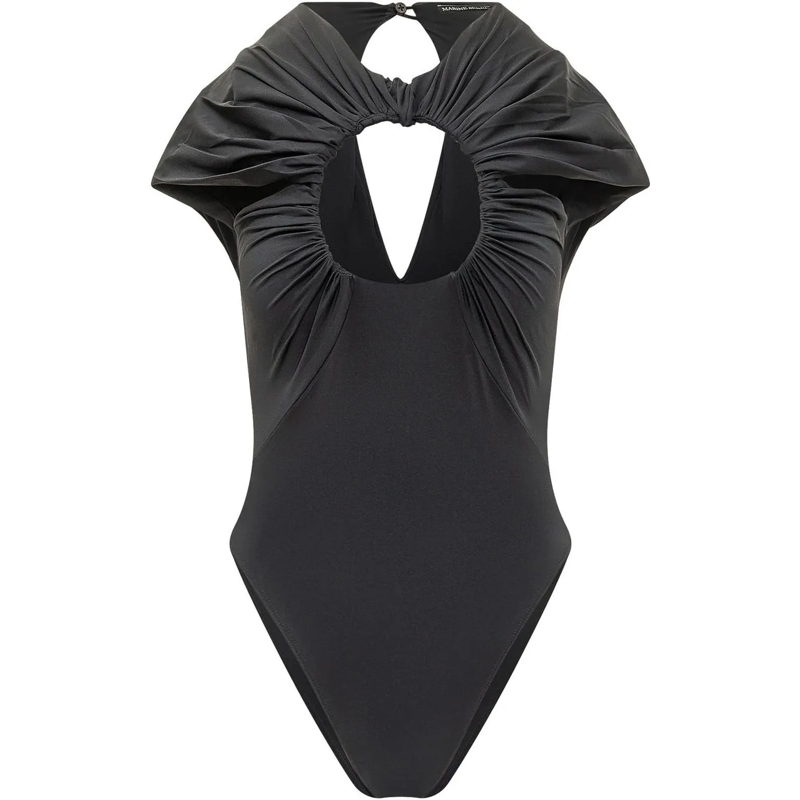 Marine Serre  Costume Intero con Drappeggio schwarz