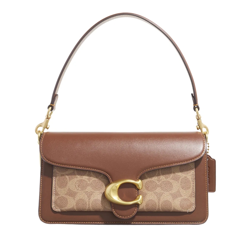 Coach Crossbody Bag Signature Coach Tabby 26 Tan Brown