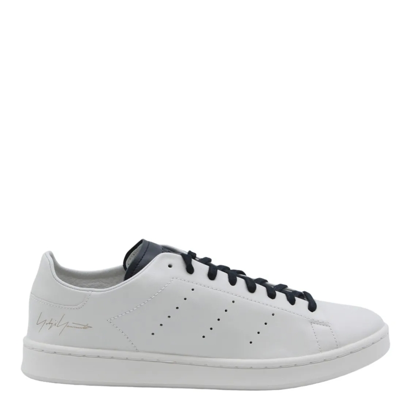 Y-3 Low-Top-Sneaker Low-Top Leather Sneakers With Perforated Detailing Neutrals
