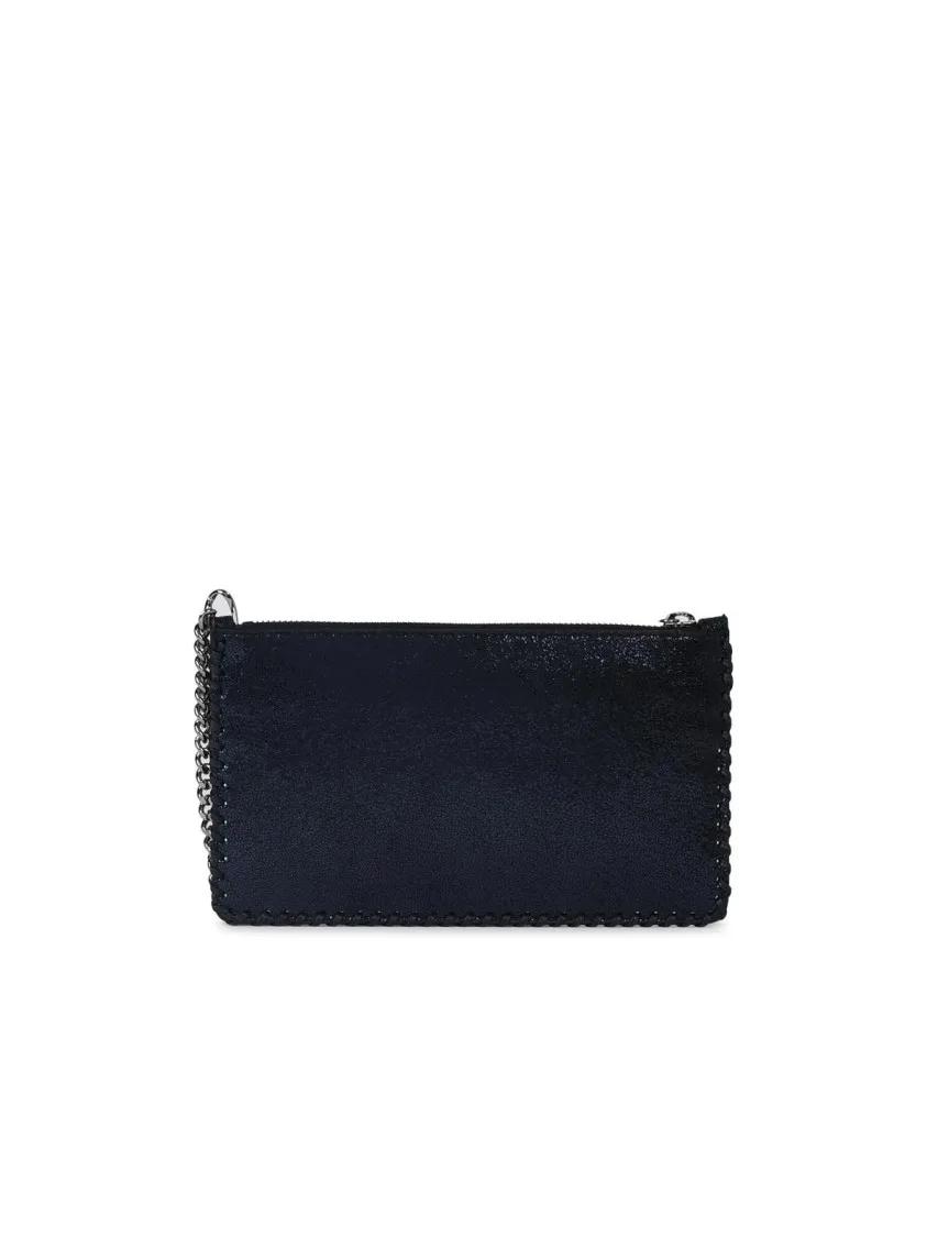 Stella McCartney Falabella Mini Clutch Bag In Blue Recycled Polyes Blue Clutch