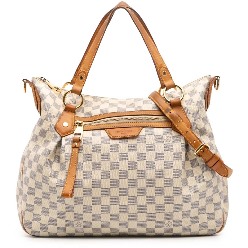 Louis Vuitton Sac à bandoulière Damier Azur Evora MM weiß