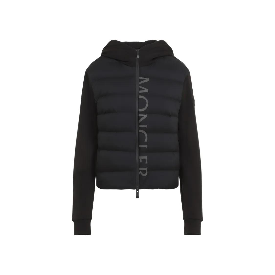 Moncler - Black Polyamide Sweatshirt - Größe S - schwarz